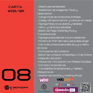 carta web/código QR